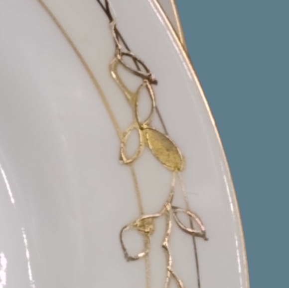 Nippon Antique Cherry Blossom Gold Moriage Bread Butter Plates Set 6 Maruki Vtg - Picture 6 of 16